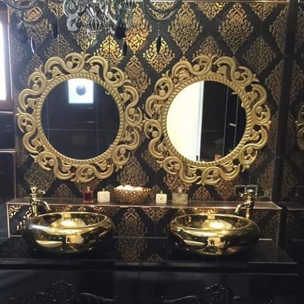 Dekoratif Elit Tasarım Golden Ayna